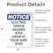 Signmission Electric Shock Hazard Risk Swim OSHA Notice Sign, Vinyl Decal, 3.5in W x 5in L, 2PK OS-2PACK-NS-D-35-V-11640 - alternate 3